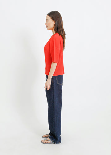 MADISON PLEAT TOP / RED