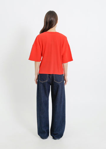 MADISON PLEAT TOP / RED
