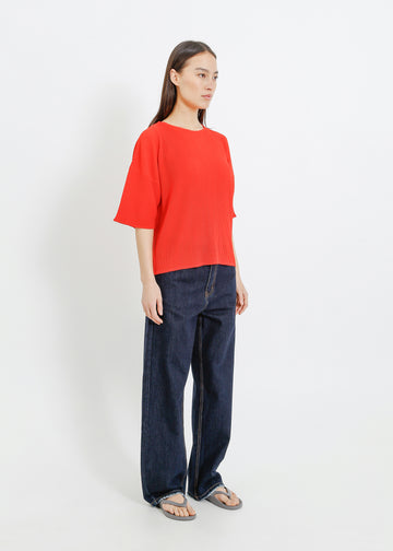 MADISON PLEAT TOP / RED