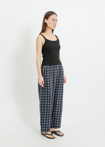 COOPER PANT / BLACK-TEAL