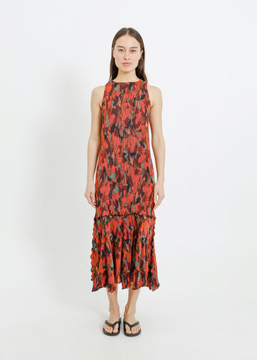 ADELINE PLEAT DRESS / PEONY PARADE
