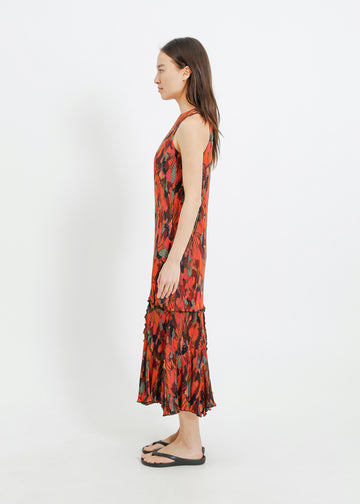 ADELINE PLEAT DRESS / PEONY PARADE