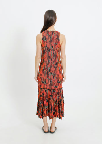 ADELINE PLEAT DRESS / PEONY PARADE