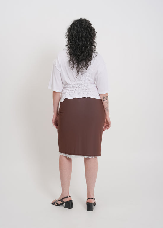 Kai Skirt / Chocolate-Baby Blue