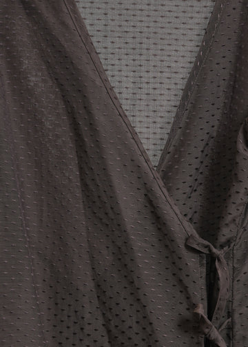 Ellen Wrap Top / Chocolate