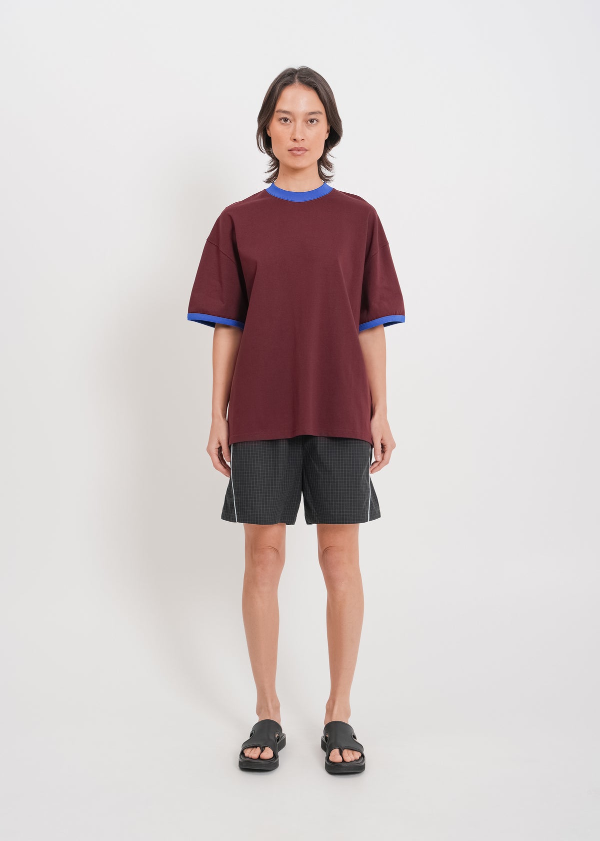 Maxwell Tee / Burnt Maroon-Blue - 
Burnt Maroon Blue (image 1)