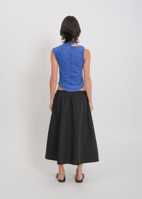 Irene Asymmetrical Tank / Washed Blue
