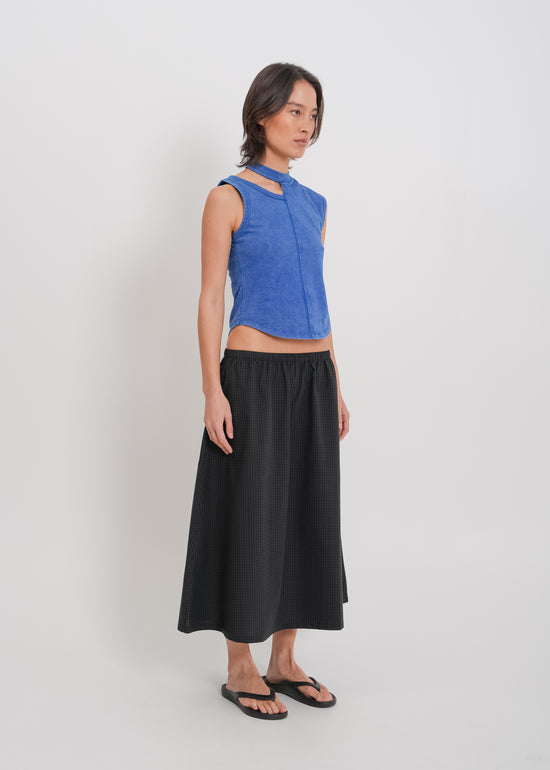 Irene Asymmetrical Tank / Washed Blue