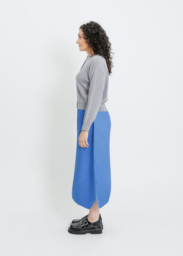 CHET PLEAT SKIRT / BLUE