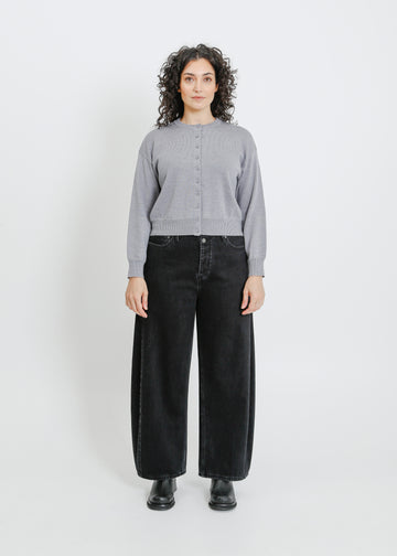 LOLA KNIT CARDI / GREY MARLE