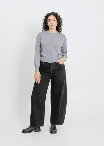 LOLA KNIT CARDI / GREY MARLE
