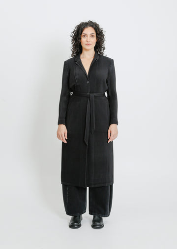 TONY PLEAT TRENCH / BLACK