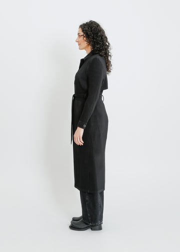TONY PLEAT TRENCH / BLACK