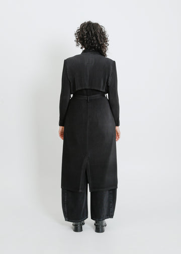 TONY PLEAT TRENCH / BLACK