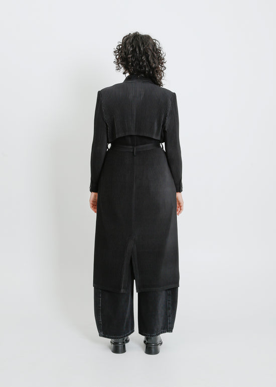 TONY PLEAT TRENCH / BLACK