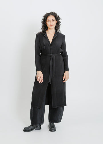 TONY PLEAT TRENCH / BLACK