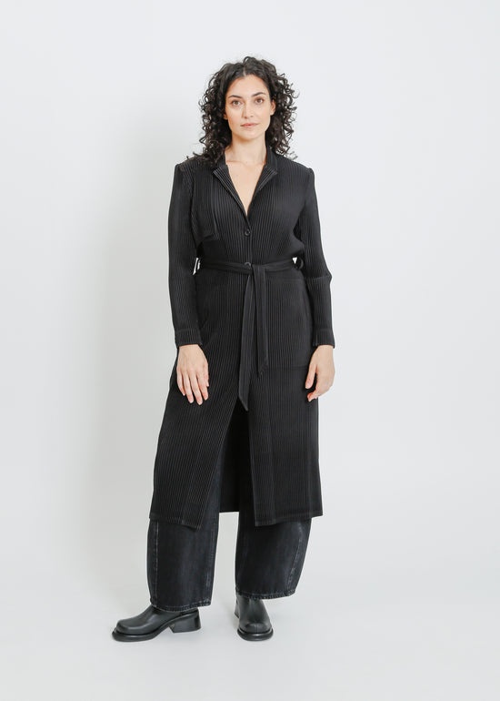 TONY PLEAT TRENCH / BLACK