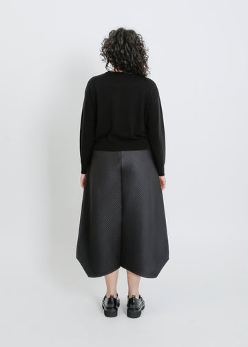 CHET PLEAT SKIRT / BLACK