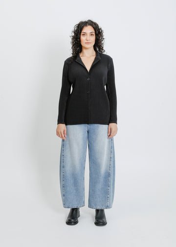HARRIET PLEAT BLAZER / BLACK