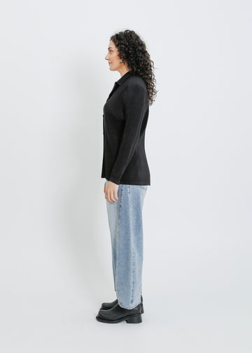 HARRIET PLEAT BLAZER / BLACK