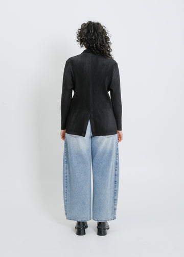 HARRIET PLEAT BLAZER / BLACK