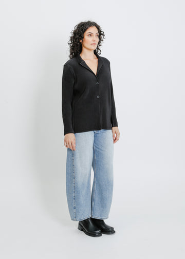 HARRIET PLEAT BLAZER / BLACK