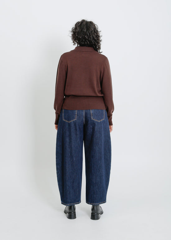 VALETTA KNIT CARDI / CHOCOLATE
