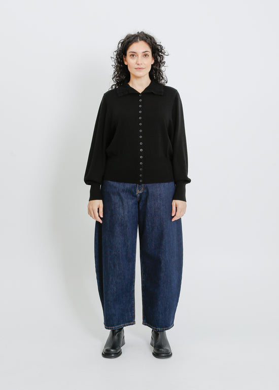 VALETTA KNIT CARDI / BLACK