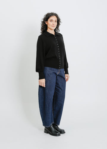 VALETTA KNIT CARDI / BLACK