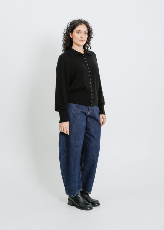 VALETTA KNIT CARDI / BLACK