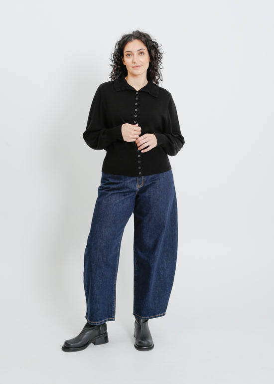 VALETTA KNIT CARDI / BLACK