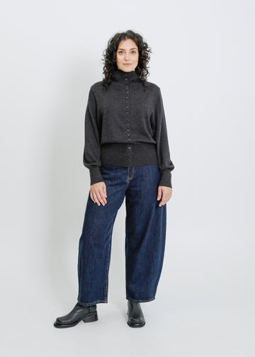 VALETTA KNIT CARDI / CHARCOAL
