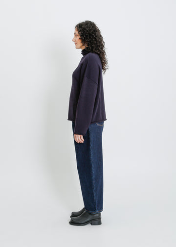 RAVENNA KNIT SWEAT / NAVY