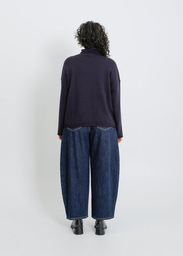 RAVENNA KNIT SWEAT / NAVY