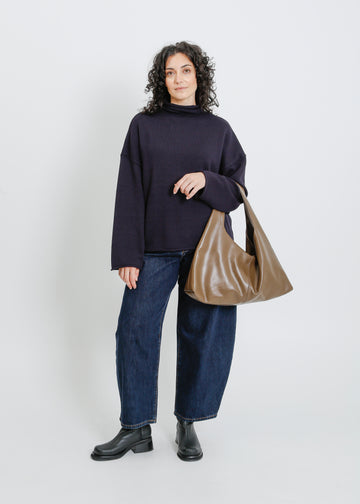 RAVENNA KNIT SWEAT / NAVY