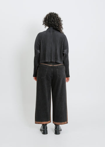 MADDY PLEAT JACKET / BLACK