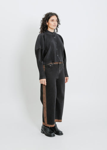 MADDY PLEAT JACKET / BLACK