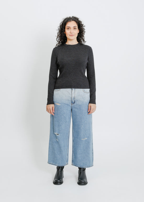 HARTFORD KNIT TOP / CHARCOAL