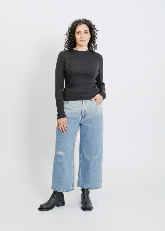 HARTFORD KNIT TOP / CHARCOAL