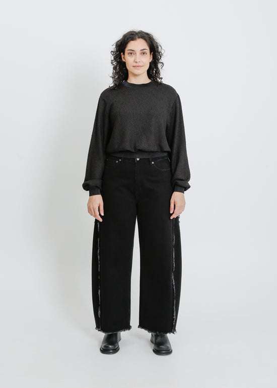 MONIQUE PLEAT SWEAT / BLACK