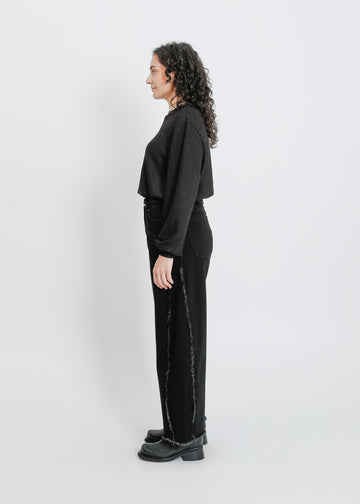 MONIQUE PLEAT SWEAT / BLACK
