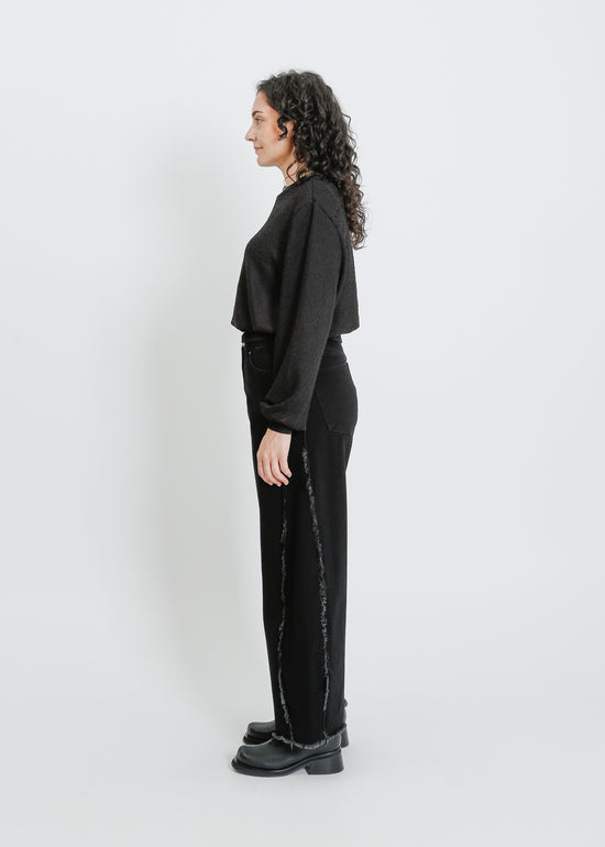 MONIQUE PLEAT SWEAT / BLACK