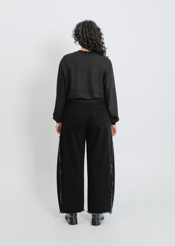MONIQUE PLEAT SWEAT / BLACK