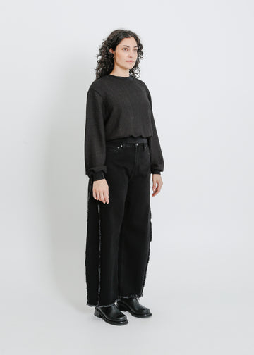 MONIQUE PLEAT SWEAT / BLACK