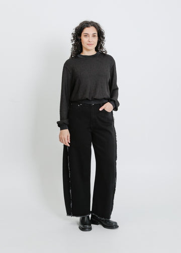 MONIQUE PLEAT SWEAT / BLACK
