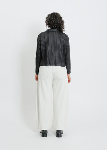 SHANNON PLEAT SHIRT / BLACK