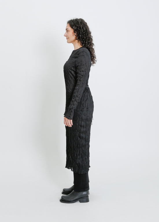 ROONEY PLEAT DRESS / BLACK