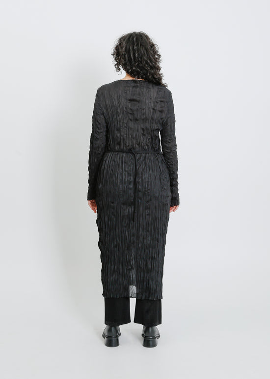 ROONEY PLEAT DRESS / BLACK