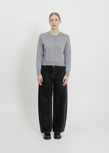 LOLA KNIT CARDI / GREY MARLE