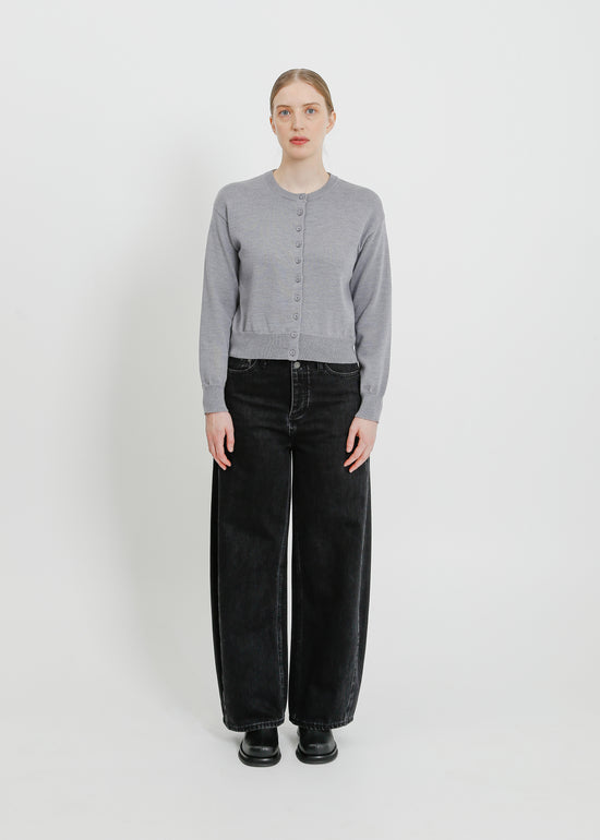 LOLA KNIT CARDI / GREY MARLE
